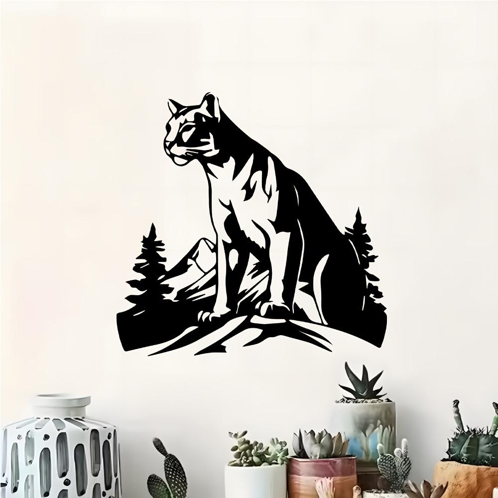 Wrought Iron Lion Wall Decor, Metal Animal Art Sculpture, Weatherproof Outdoor Garden Ornament, Housewarming Gift