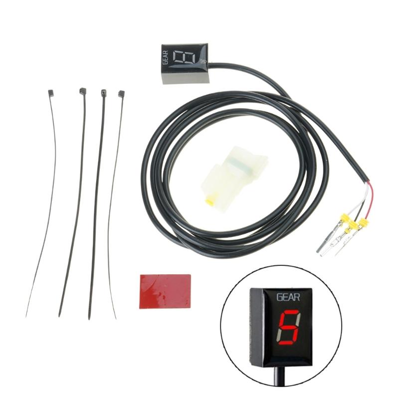 

Универсальный спидометр, портативный индикатор скорости и передачи для мотоцикла, приборная панель с синим/зеленым/красным дисплеем. красный