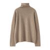 Stacked Collar Curled Cashmere Sweater for Women In Autumn and Winter 100 Pure Cashmere Comfortable Fit Pullover Sweater Seamless Integrated Sweater