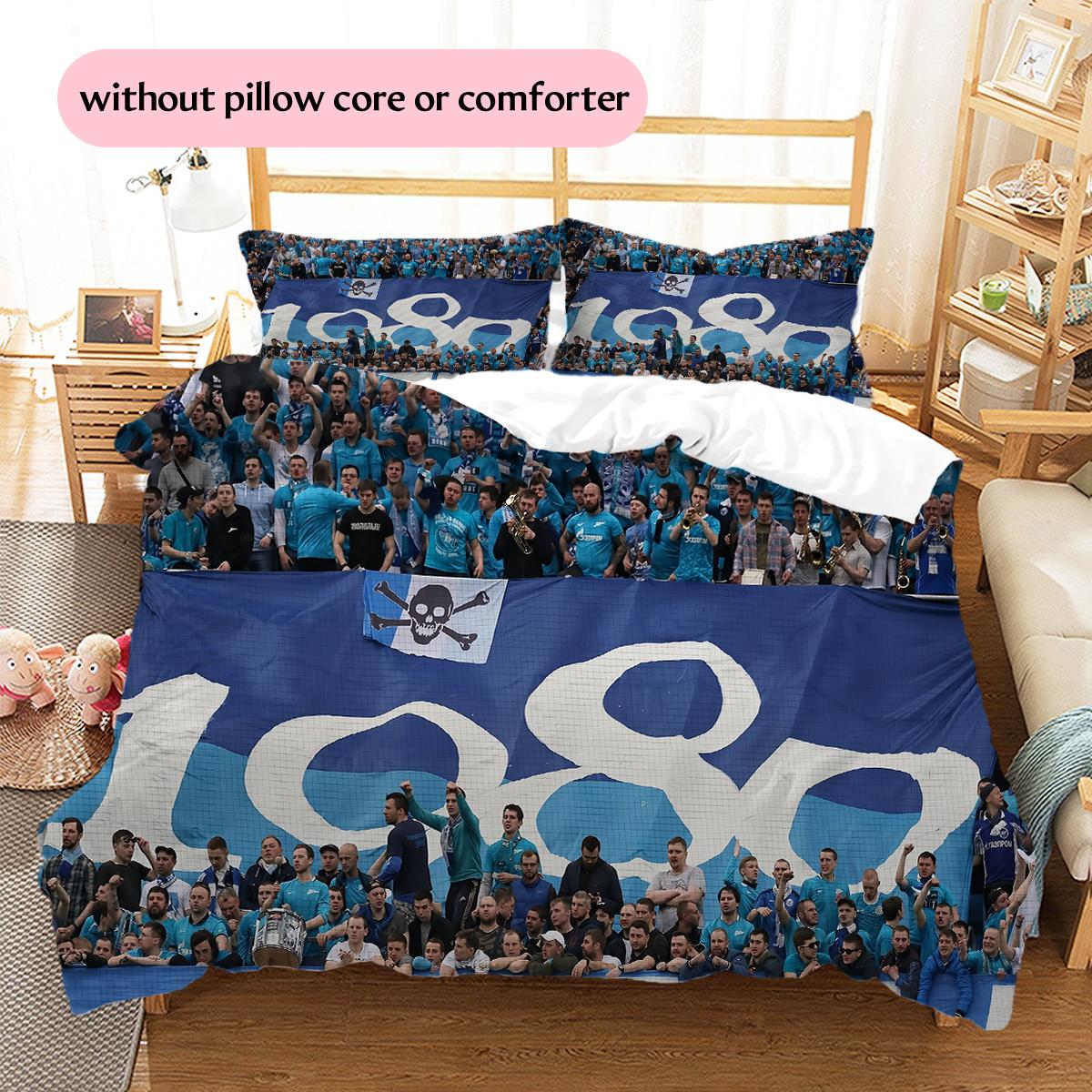

FC Zenit Saint Petersburg Pattern Bedding Home Decoration Birthday Gift (1 * duvet cover + 2 * pillowcase, without core) 135x200cm