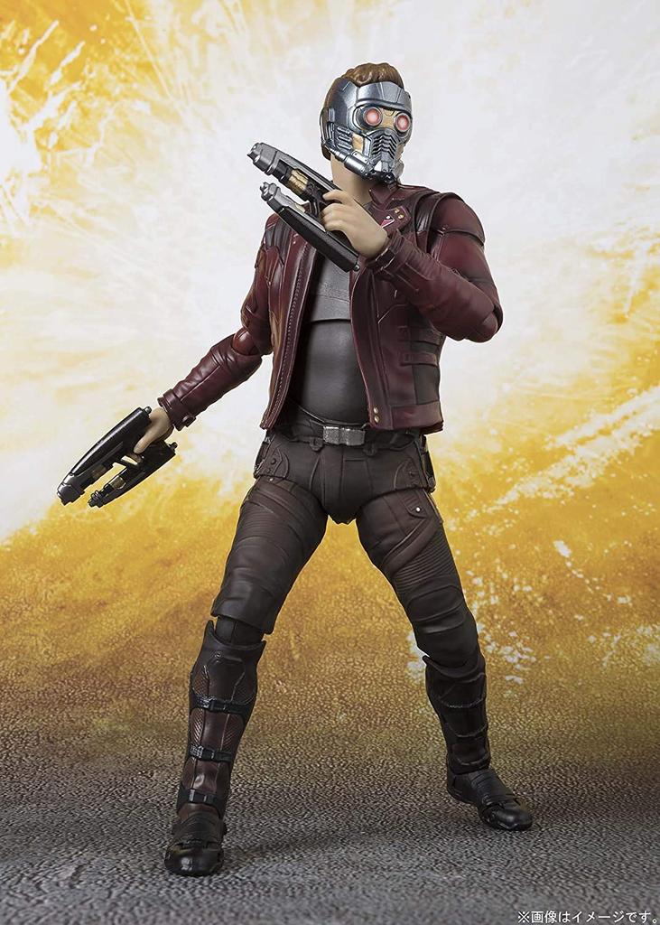 TAMASHII NATIONS Avengers 155 mm bemalte bewegliche Figur SHFiguarts Star-Lord (Avengers/Infinity War) Ca.. PVC/ABS