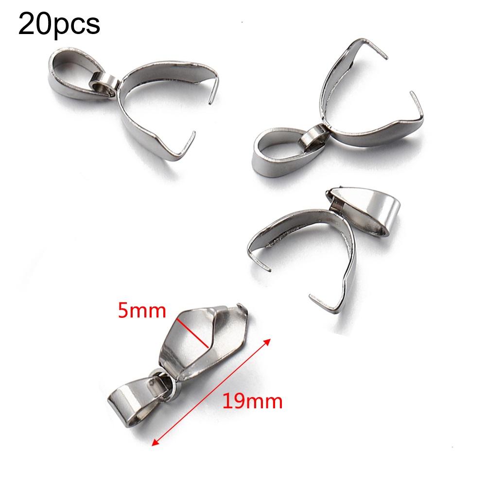 

5pcs 20pcs Stainless Steel Star Pendant Pinch Bail Clip Melon Seeds Charm Clasps Connector Bulk for DIY Nacklace Making Findings
