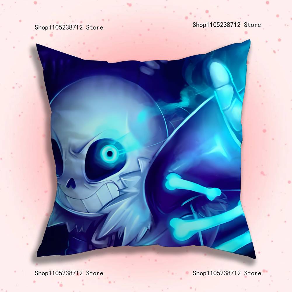 Spel U-Undertale S-Sans Kuddfodral söt tecknad anime-tillbehör Sovrum Soffa Dekorativt Kuddfodral Mjukt Kuddfodral