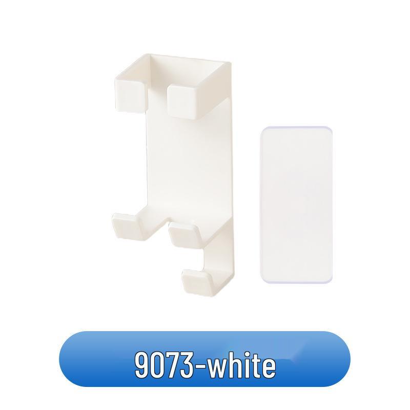 Wall-Mounted Hair Tool Organizer: Curling Iron & Straightener Rack with Hooks