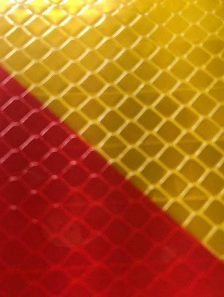 Reflector for Large Vehicles, Rear Impact Prevention, Red, Yellow, Left/Right Symmetrical, Truck, Tractor, Trailer,
