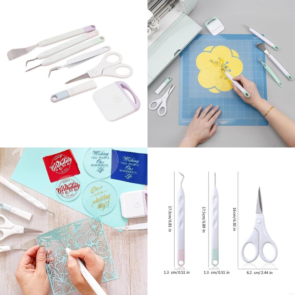 

6pcs Vinyls Weeding Tool Set Weeding Craft Basic Kits Including Tweezers Spatula Weeders Scraper for Machine Silhouettes X3UC China Mainland