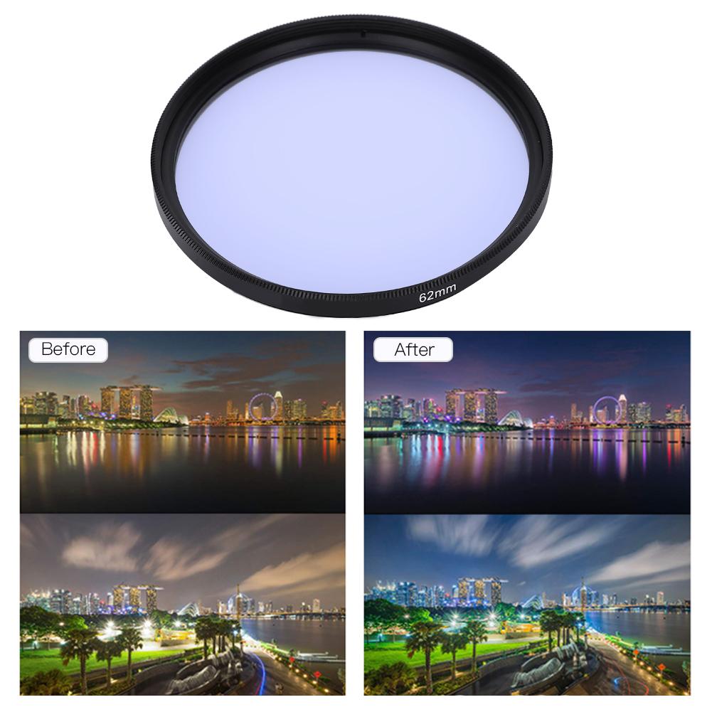 Junestar 62mm Lightweight Pollution Reduction Starry Sky Night Lens Filter for SLR Camera