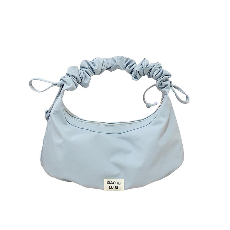 Niche messenger bag women's 2025 new versatile pleated dumpling bag casual loose large capacity armpit bag