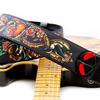 Straps 6cm TATTOO BLACK RightOn! Guitar/Bass Strap, Wide, 100-150cm,