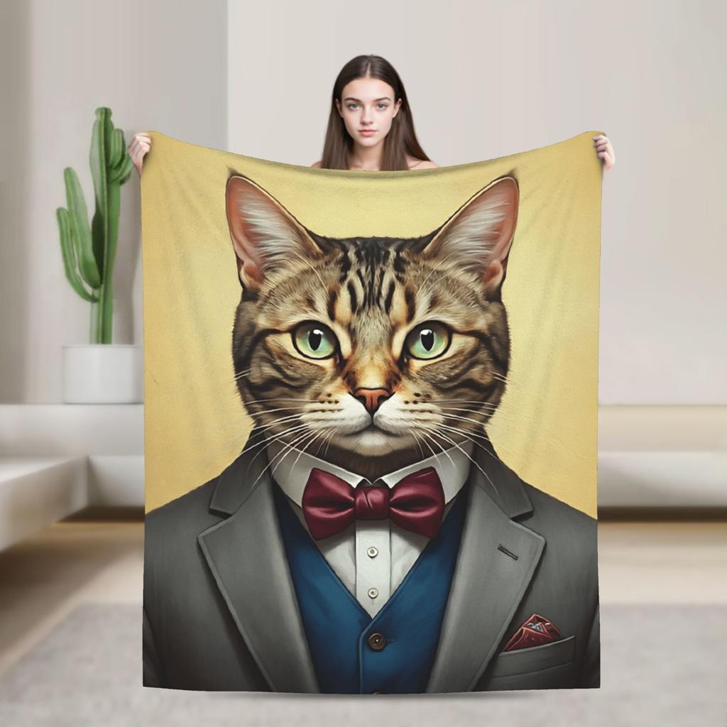 The Dapper Animals Blanket Quality Warm Soft Throw Blanket Autumn Girls Boys Couch Chair Fluffy Bedspread