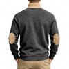 Autumn Winter Men Casual Half Zipper Stand Collar Sweatshirt Chic Patchwork Long Sleeve Loose Pullover Tops