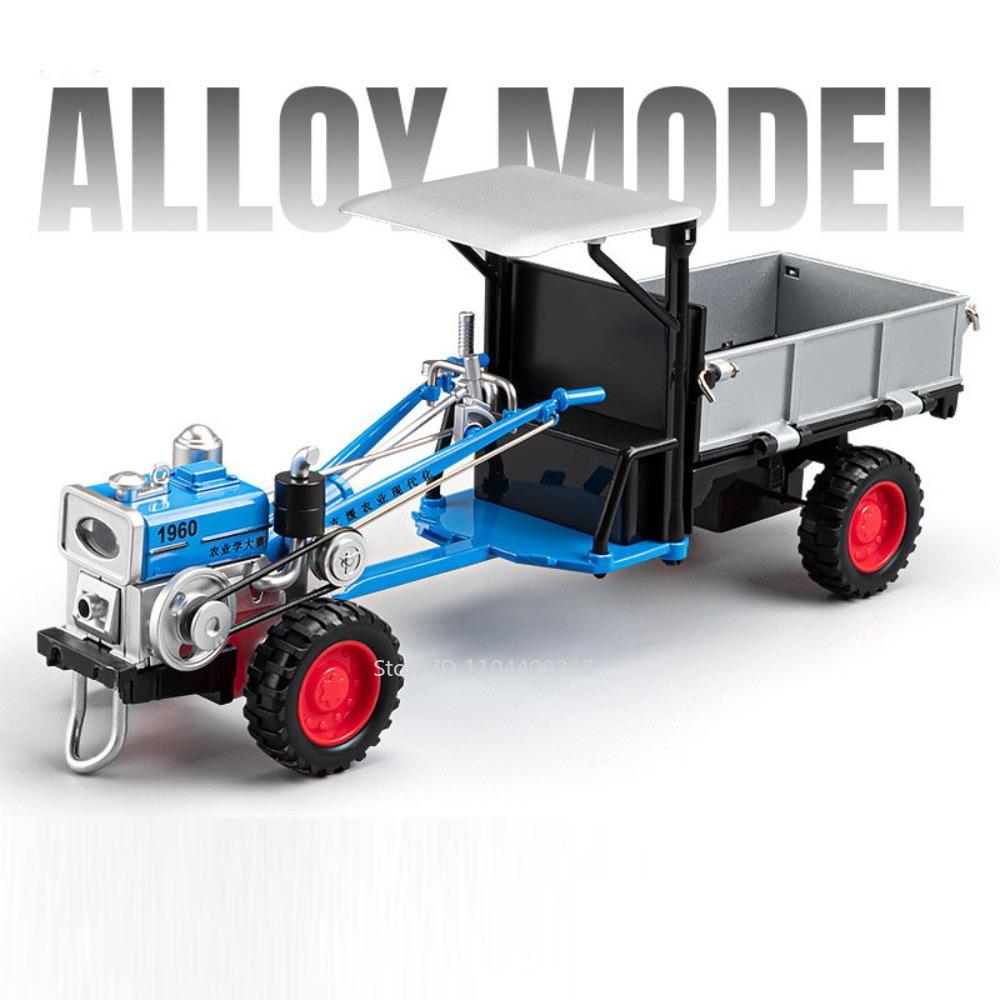 1:32 Scale Retro Walking Tractor Car Model Toy Sound Light Diecast Metal Agricultural Vehicle Models Decorations for Kids