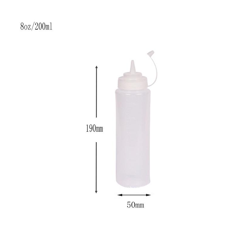 1 buc Sticle de stoarcere pentru condimente Dispenser de sos de salată Ketchup Muștar cu capac pe capac Sticla de ulei de măsline Gadget de bucătărie