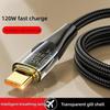 120W 6A kabel USB typu C, datový kabel pro rychlé nabíjení pro Xiaomi 14 Samsung Huawei Type-c nabíjecí kabel