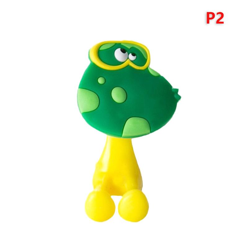 Cartoon Animal Toothbrush Holder Wall Mounted Antibacterial Tooth Brush Storage Rack With Suction Cup Bathroom Organizer