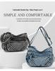 Women's Retro Washed Denim Multi-Pocket Crossbody and Backpack - Casual Niche Design