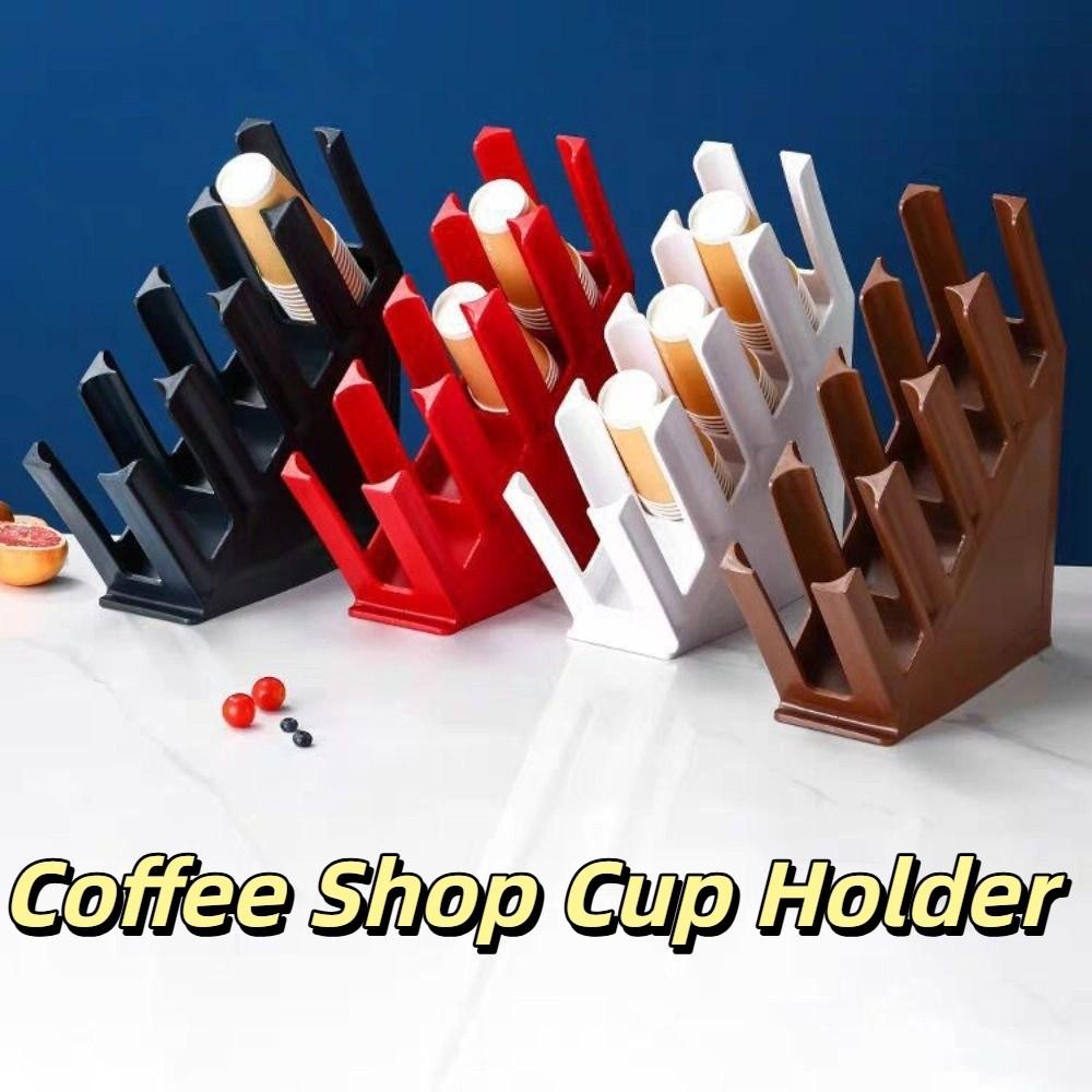 Plastic Storage Rack Coffee Shop Cup Holder 4 Layers Disposable Cup Holder  Coffee Shop