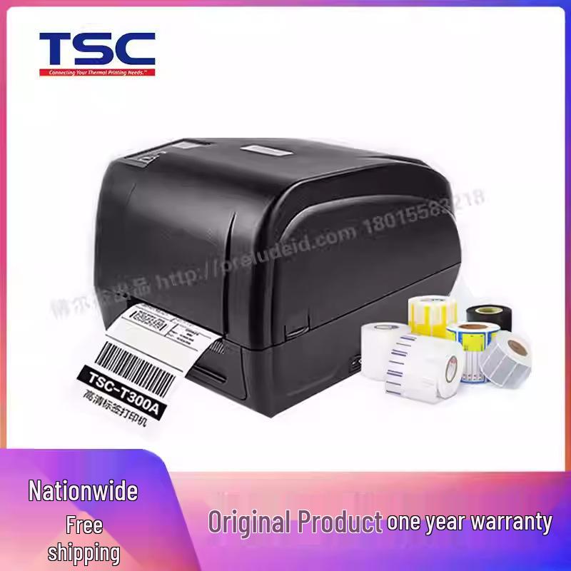 TSC T200A/T300A Label Printer Matte Silver Thermal Adhesive Fixed Assets Stickers. USB