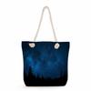 Starry Sky Print Thick Rope Single-shoulder Beach Bag 7229 CLE
