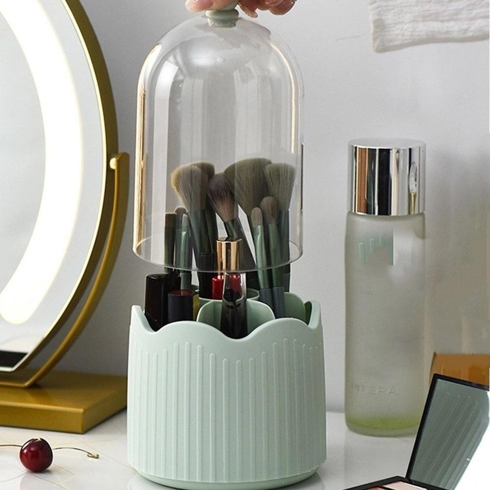 Dust-proof Rotatable Makeup Brush Box Detachable Desktop Makeup Organizer  Lipstick Eyebrow