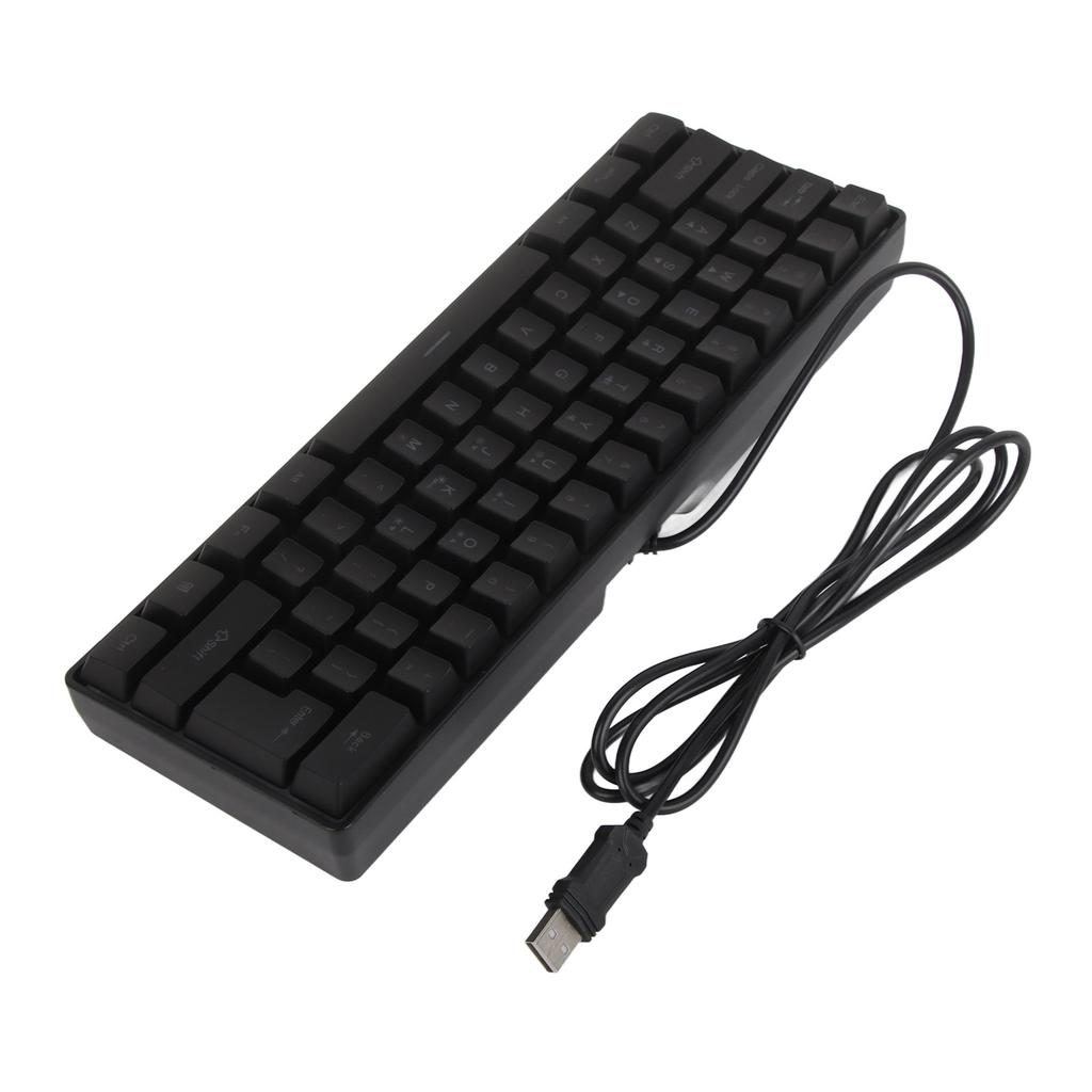 Mechanical Keyboard 61 Keys RGB Backlight Ultra Thin Portable Wired Keyboard for Homes Office School Travel