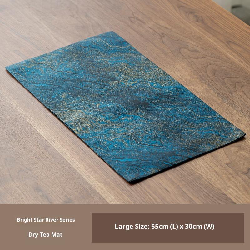 Dry Bubble Tea Mat Song Dynasty Aesthetic Tablecloth New Chinoiserie Zen Table Runner Classywaterproof Tea Towel Napkins