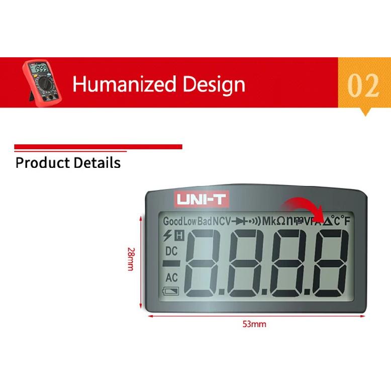 UNI-T Mini Multimeter UT33A+ UT33B+ UT33C+ UT33D+ UT120A UT120B UT120C UT123 UT123D UT125C Pocket Size Digital Multimeter
