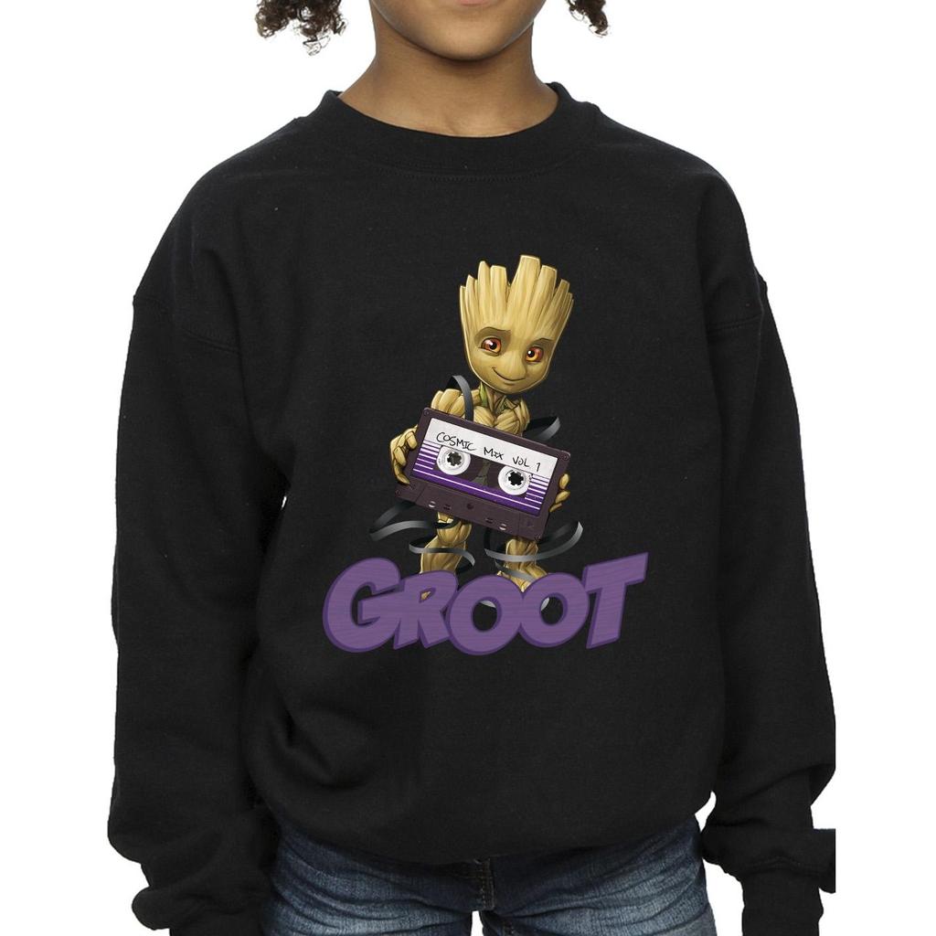 Guardians Of The Galaxy Girls Groot Casette Sweatshirt
