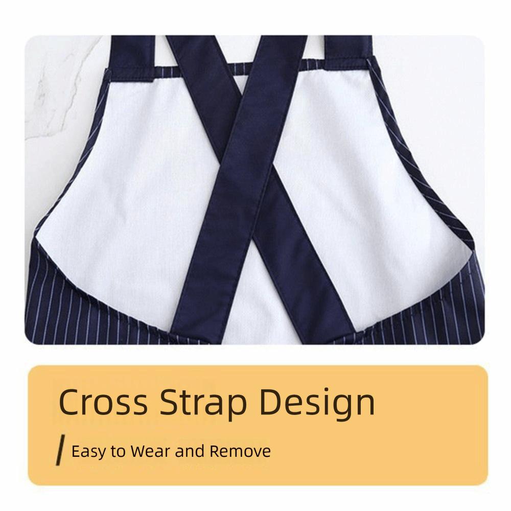 Waterproof Household Work Apron X-Back Dishwashing Cleaning Apron Waiter Sleeveless Apron  BBQ