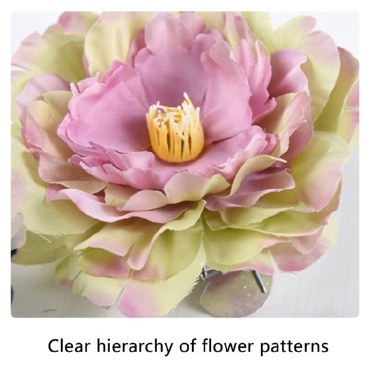 Modern Curtain Tiebacks Peony Flower Pattern Curtain Holdbacks 2Pieces for Living Space Window Decoration