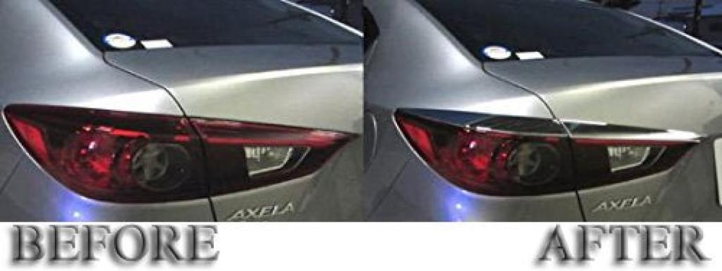 BRIGHTZ Chrome Tail Light Line Type for Mazda Axela BM Compatible with FP Covers, A, (Sedan) [TAIL-ETC-002] BM5AP, BM5FP, BM5, M5, 5AP, 5FP, AP, (Part