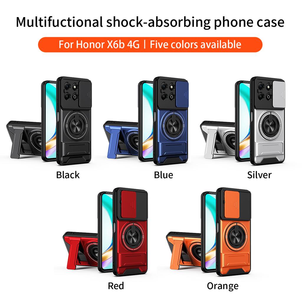 For Honor X6b Case Honor X6b Plus Cover Honor X6c Phone Case Magnetic Holder Military Armor Camera Protection Cover