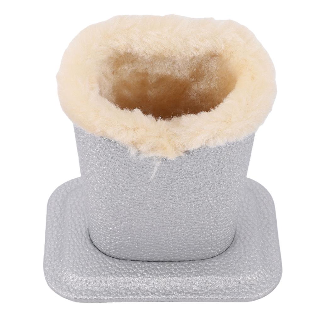 Plush Lined Eyeglasses Holder PU Anti Scratch Glasses Storage for Sunglasses Silver