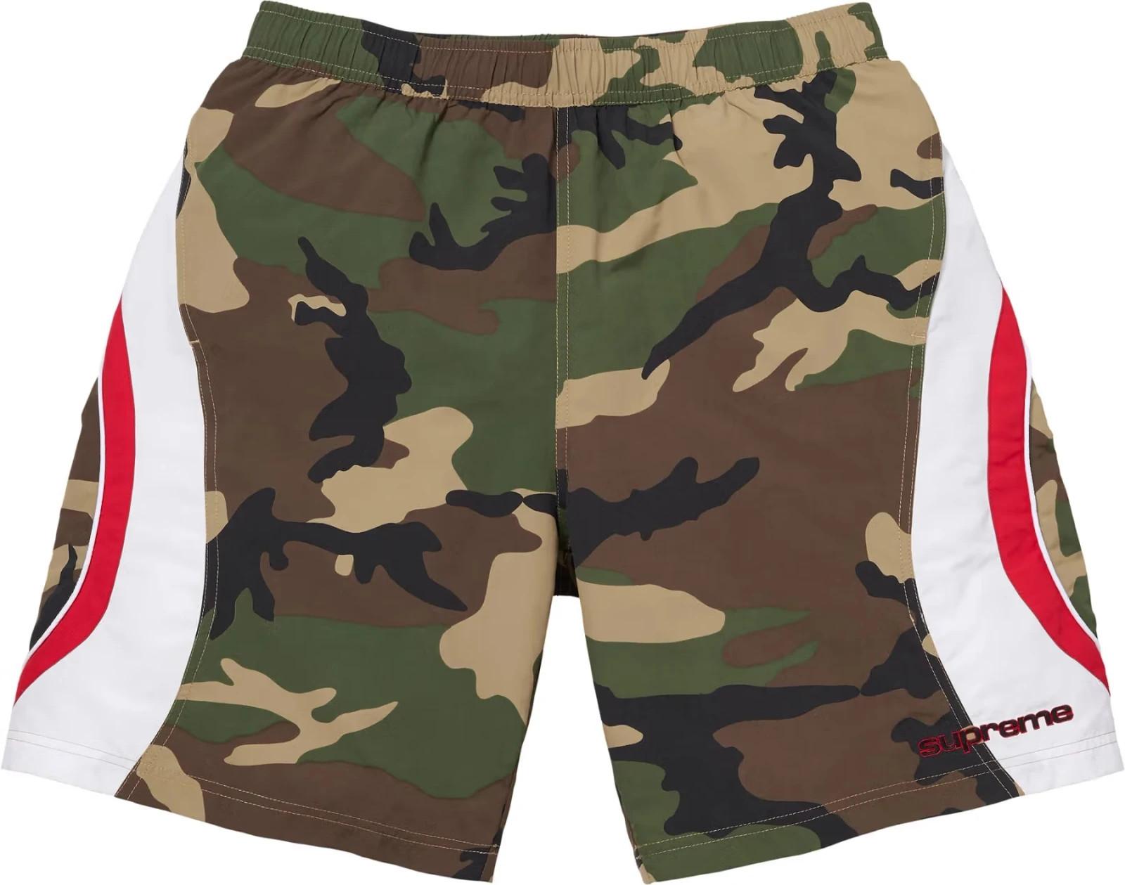 Шорты для плавания Supreme с вставками, камуфляж Woodland M