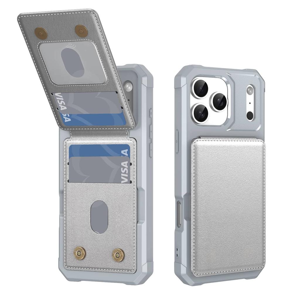 Wallet Case for iPhone 17 Pro Max/Air/17 Pro/17 with Card Slots, Flip Magnetic Closure Kickstand TPU Bumper Protective Cover