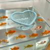Hamaca Flotante para Betta Forma de Corazón Escondite para Betta en Acuario Anillo Alimentador Cueva para Betta Lugar de Descanso para Tanques Nano Corydoras Camarones