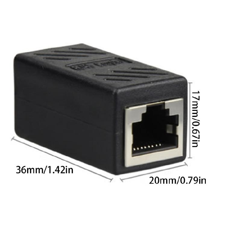 CAT6/CAT5 Wire Connector RJ45 Ethernet Coupler Female to Female for Efficient Cable Extension and Connection