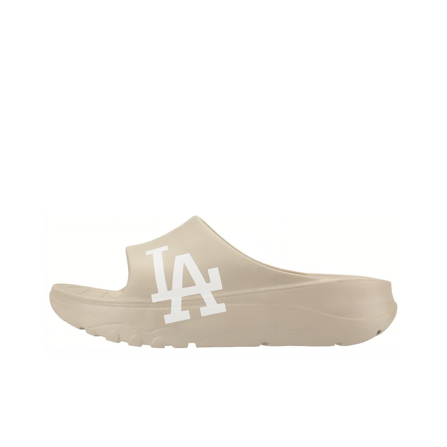 MLB Hausschuh Trendig Lässig Sport Gummi Sohle Rutschfest Badeschuhe Unisex Schuhwerk Khaki 32SHHP111-07B 41 beige