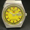 AUTOMATIC VINTAGE SEIKO 5 JAPAN 6309A MENS YELLOW COLOR DIAL WATCH A702725-1 R210-a702725