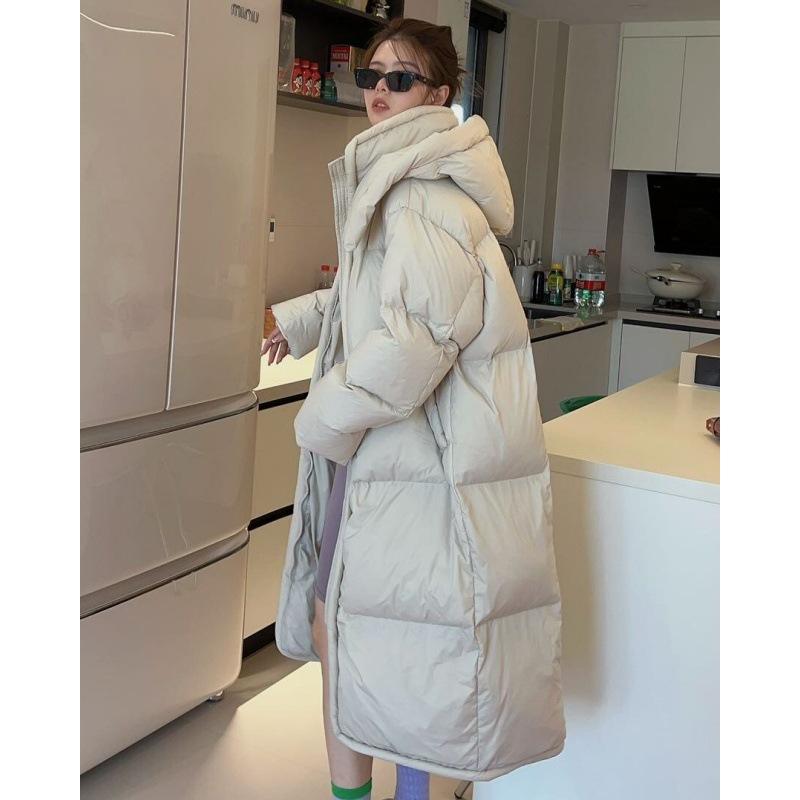 Winter Puff Soft Cotton Jacket for Women New Mid-length Over-the-knee Large Quilt Thickened Loose Jacket