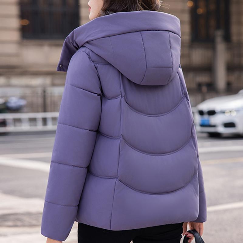 Fashion Winter Jackets Woman Short Parkas Hooded Loose Thick Warm Women's Coats