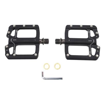 2Pcs Bike Pedals Mountain Bike Cycle Bearing Treadle Aluminium Alloy Balck Anti Skid Pedal