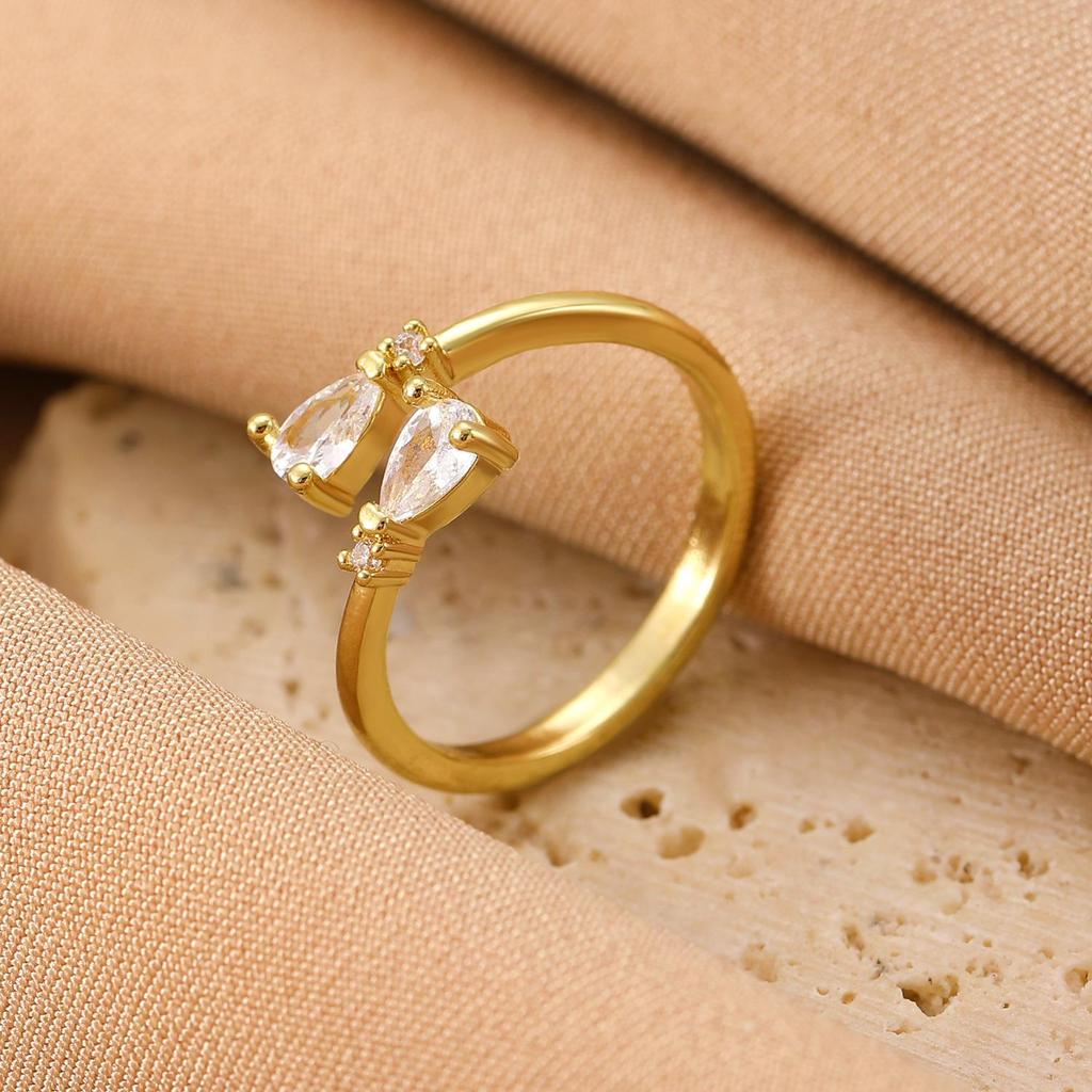 High-End Cross-Border Fashion Bow Ring for Women - European & American Style Open Index Finger Accessory