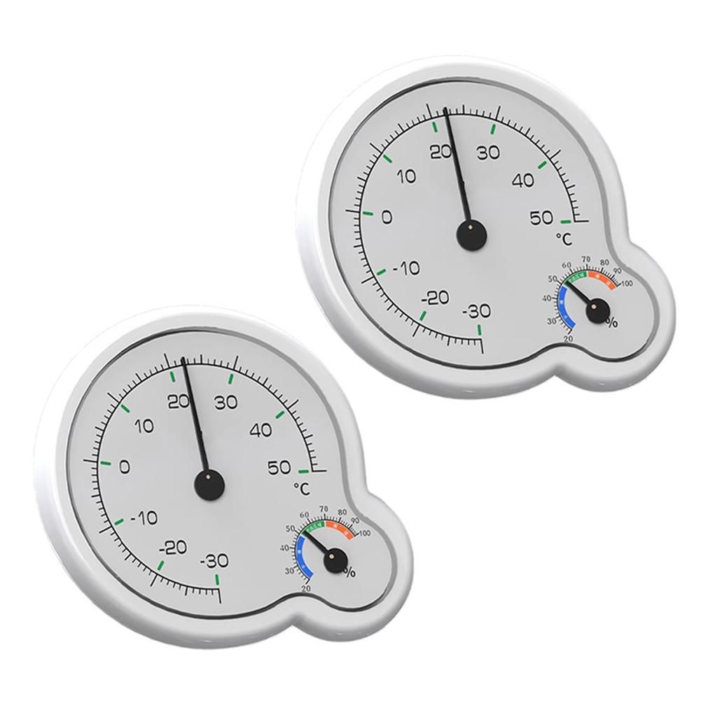 Battery-Free Dual-Dial Thermometer & Hygrometer: Accurate Indoor Climate 2pcs Portable Analog Thermometer, Hygrometer, Temperatu China Mainland