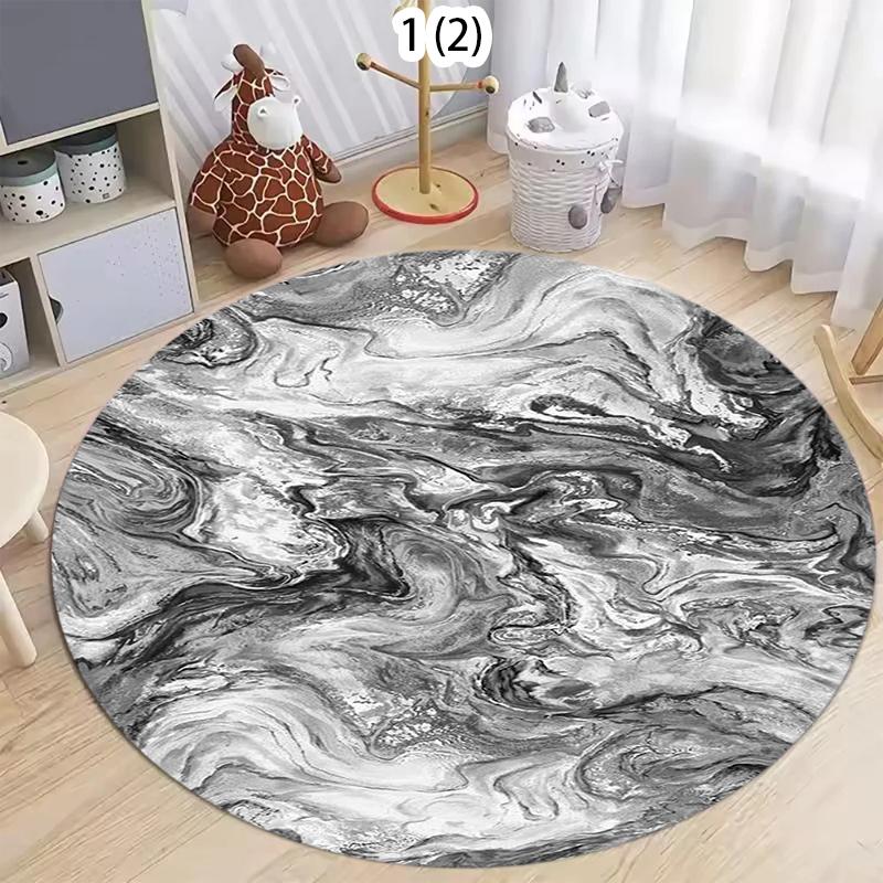 Cute Rabbit Balloon Pink Kids Rug Round Nursery Floor Mat Bedroom Playroom Living Room Decor Gift Kid's Play and Reading Rug