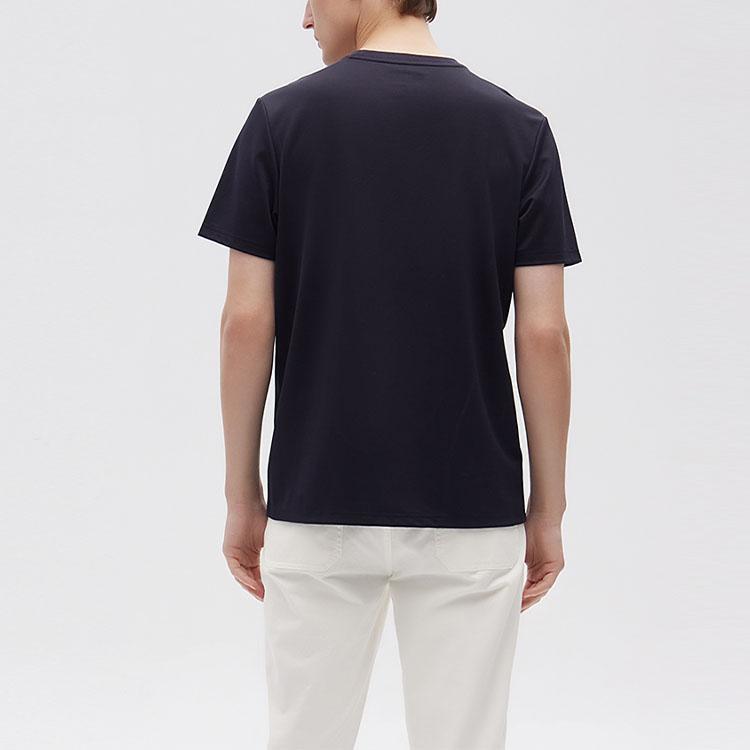 FILA Embroidered Logo Loose Knit Short Sleeve T-Shirt Men Tops Heritage-Blue F11M122102F-NV