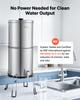 VEVOR Gravity-fed Water Filter System, 8.52L 304 Stainless-Steel Countertop Water Filtration System, Reduces Lead and Up To 99% of Chlorine
