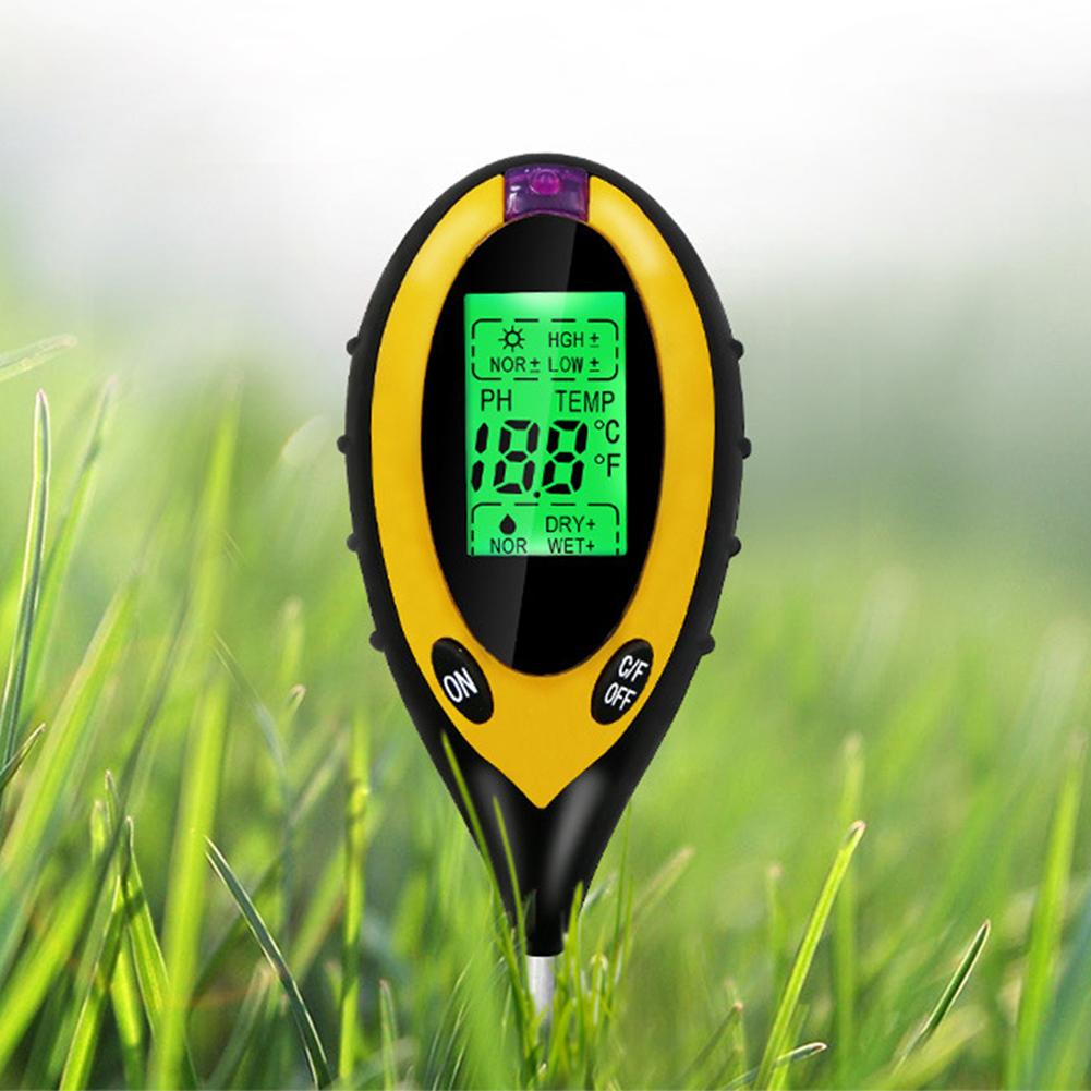 4/3in1 Soil PH Meter Plant Earth Moisture Light Thermometer Temperature Humidity Sunlight Intensity Measurement for Farm