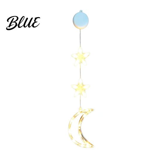 Battery Operated Hanging Lamps Star Moon Window Light Warm LED String Lights Home Gathering Atmosphere Lighting Decorative Lamp for Holiday
