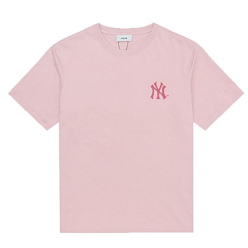 MLB T Shirts Unisex Pink Crew Neck Moderate 3ATSM0563-50PKL L